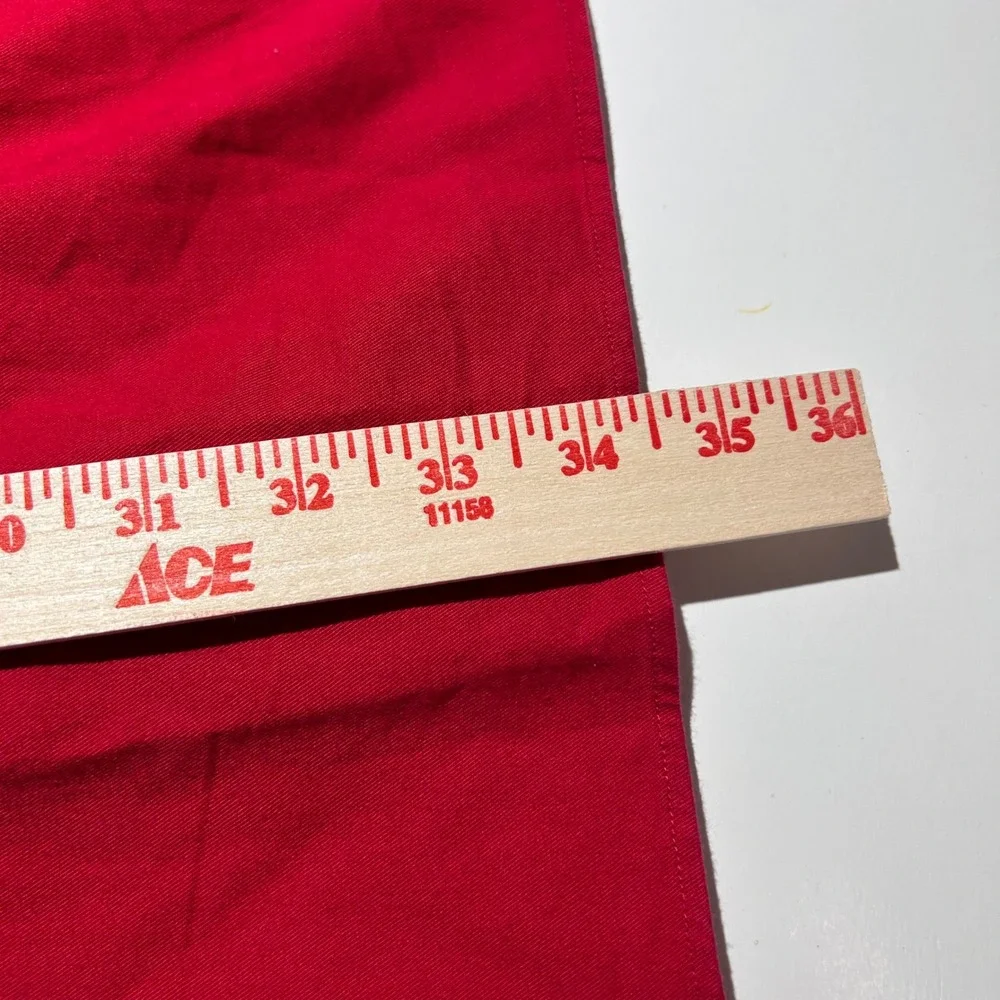 Polo Ralph Lauren Large Blaire Vintage Button Down Shirt Red Twill Cotton Mens
